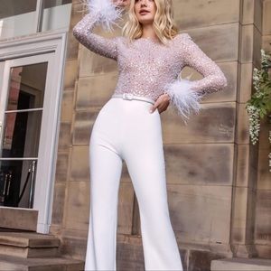 Nadine Merabi Amelia white jumpsuit